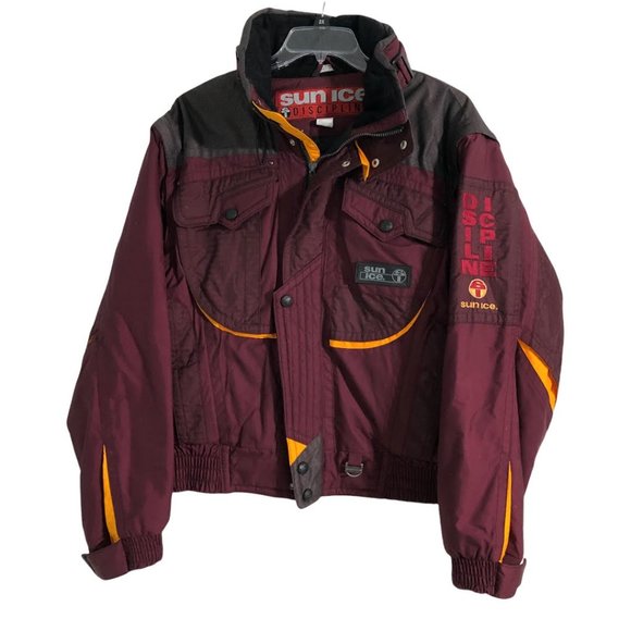 Vintage Sun Ice Conv. Ski/Snow Jacket/Vest/Hood-Sz L - Picture 3 of 15